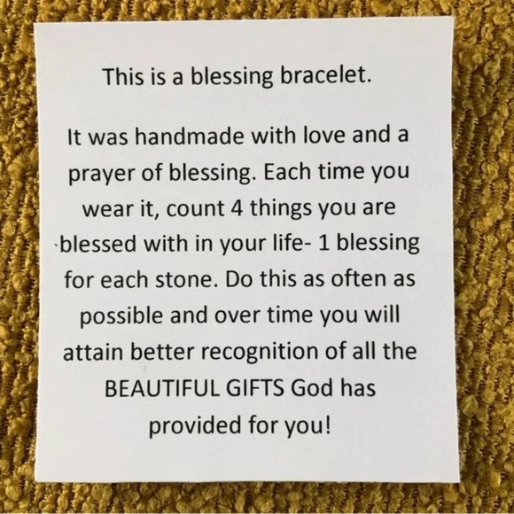 Handmade Blessing Bracelet Stretch 925 Sterling Silver Amethyst Purple New NWT - Picture 3 of 4